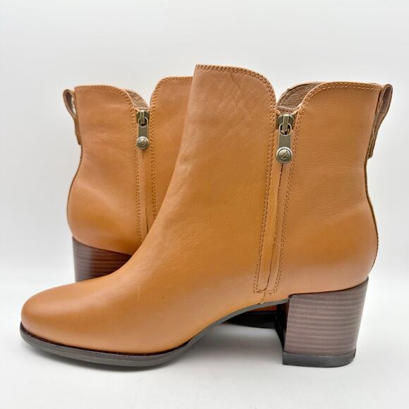 Sperry Womens Seaport Heel Bootie US 12M EU 43.5 Tan Leather NIB - Picture 7 of 13